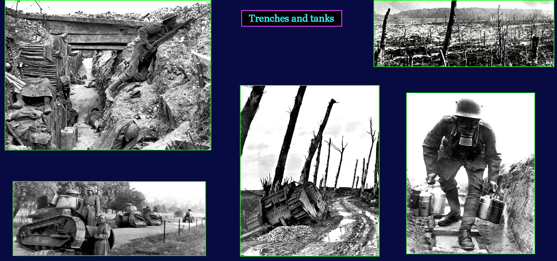 Tanks and gas attacks, WW1